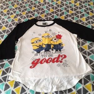 Despicable me 1/4 sleeve shirt